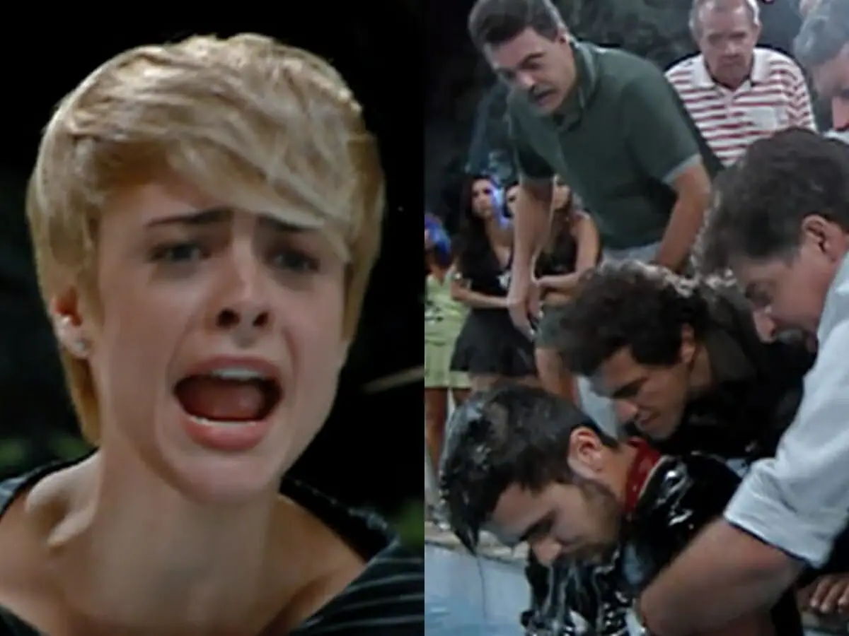 Carolina (Juliana Silveira) e Tomás (Bruno Ferrari) de Chamas da Vida