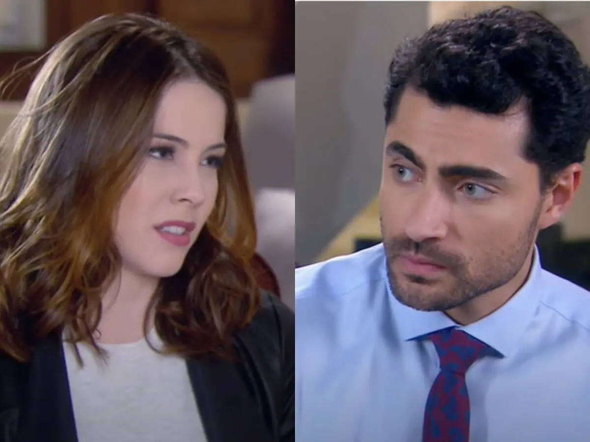 Cecília (Bia Arantes) cria climão com Gustavo (Carlo Porto) em Carinha de Anjo