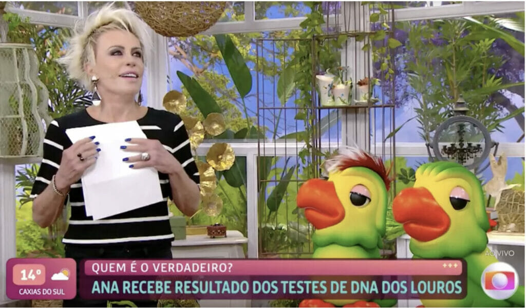 Ana Maria Braga nos bastidores de seu matinal