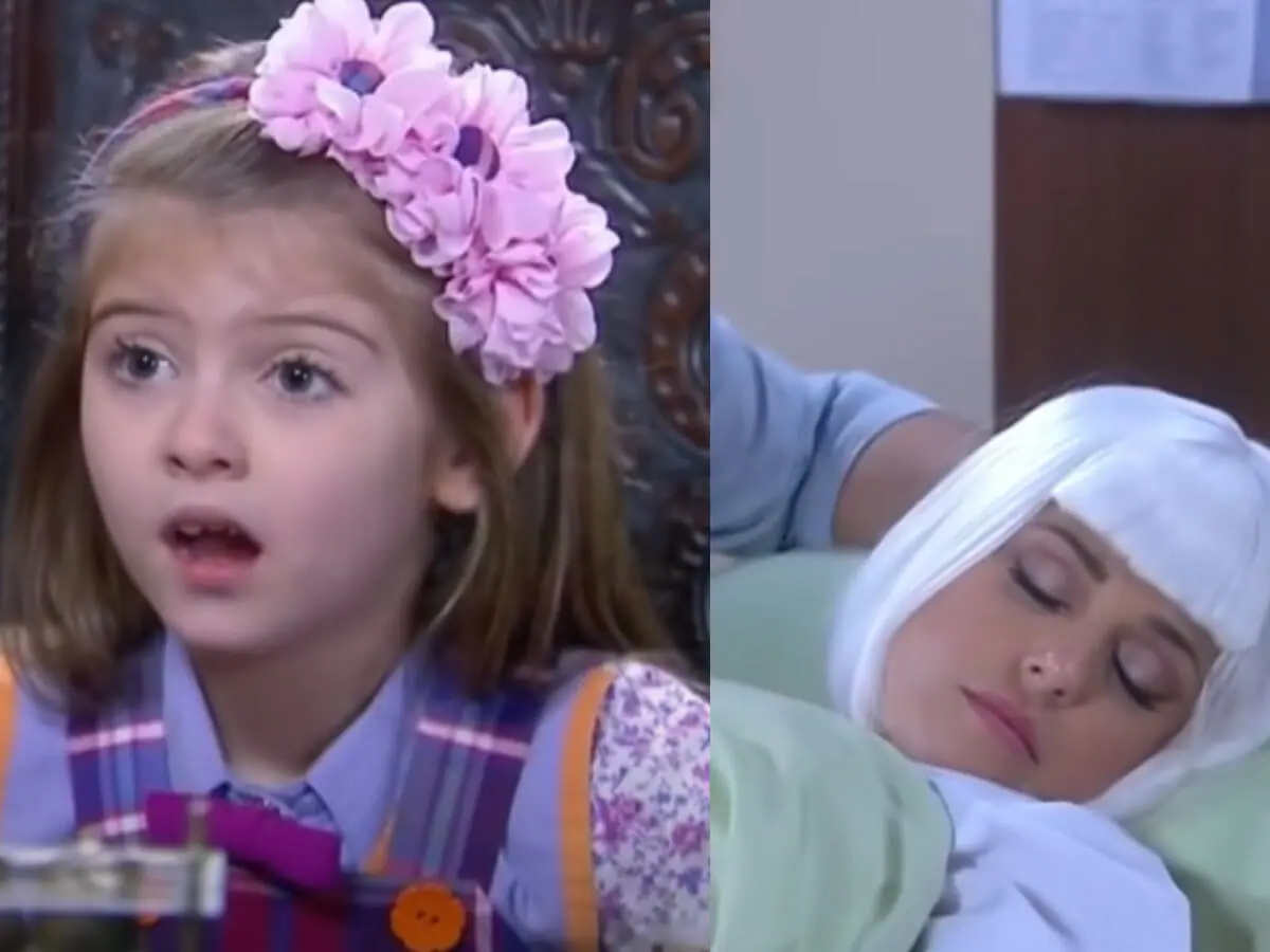 Dulce Maria (Lorena Queiroz) e Estefânia (Priscila Sol) em Carinha de Anjo