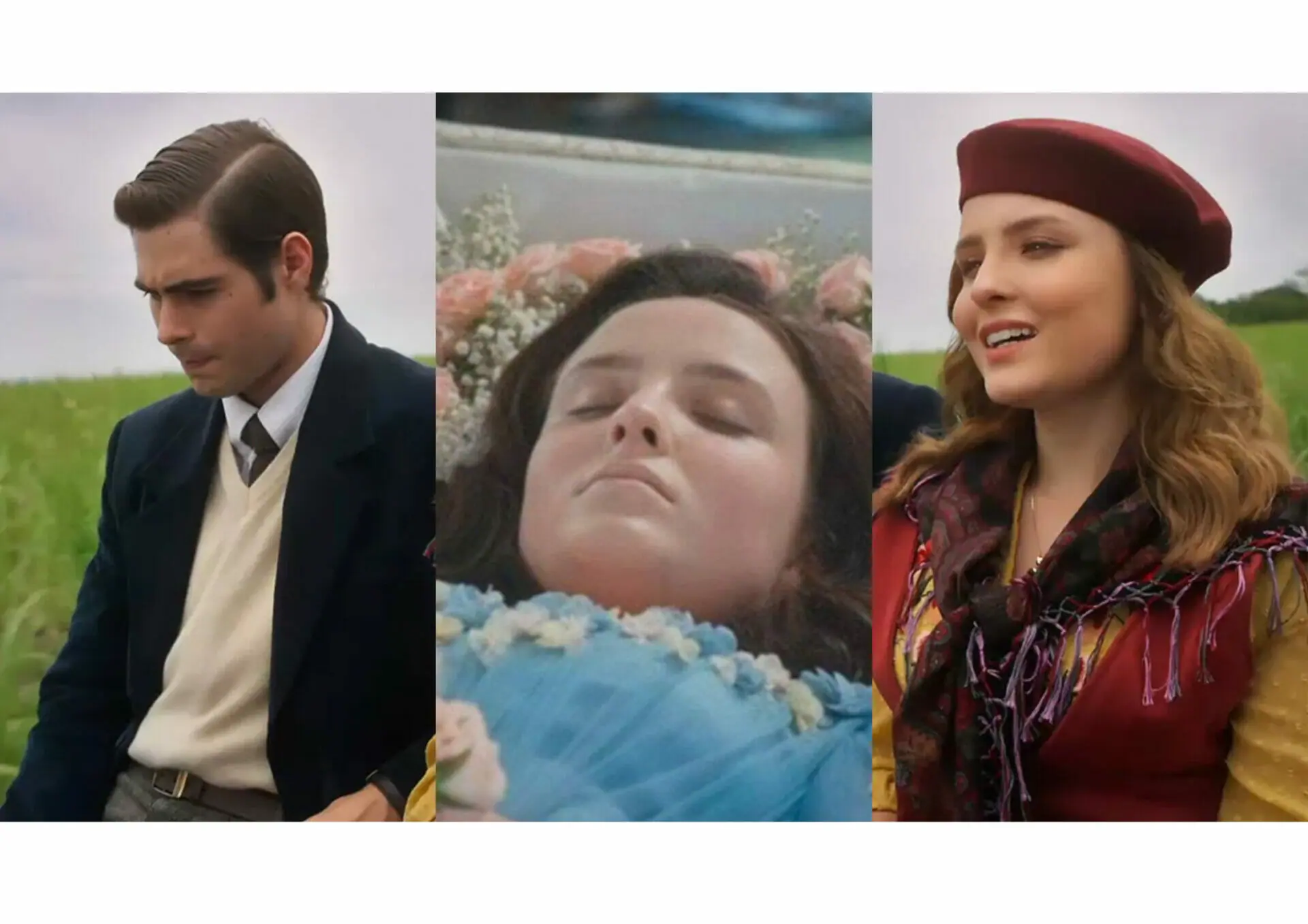 Davi (Rafa Vitti), Elisa (Larissa Manoela) e Isadora (Larissa Manoela) de Além da Ilusão