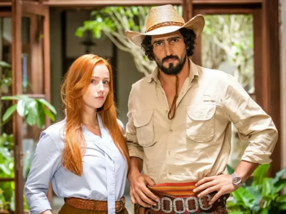 Irma (Malu Rodrigues) e José Leôncio (Renato Góes) em Pantanal