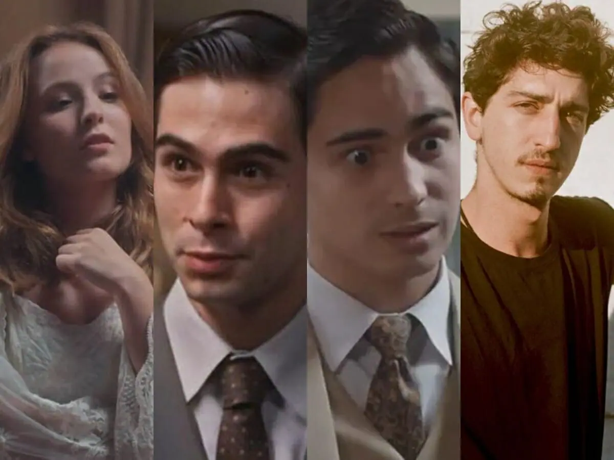 Isadora (Larissa Manoela), Davi (Rafael Vitti), Joaquim (Danilo Mesquita) e Nelsinho (Johnny Massaro) de Além da Ilusão