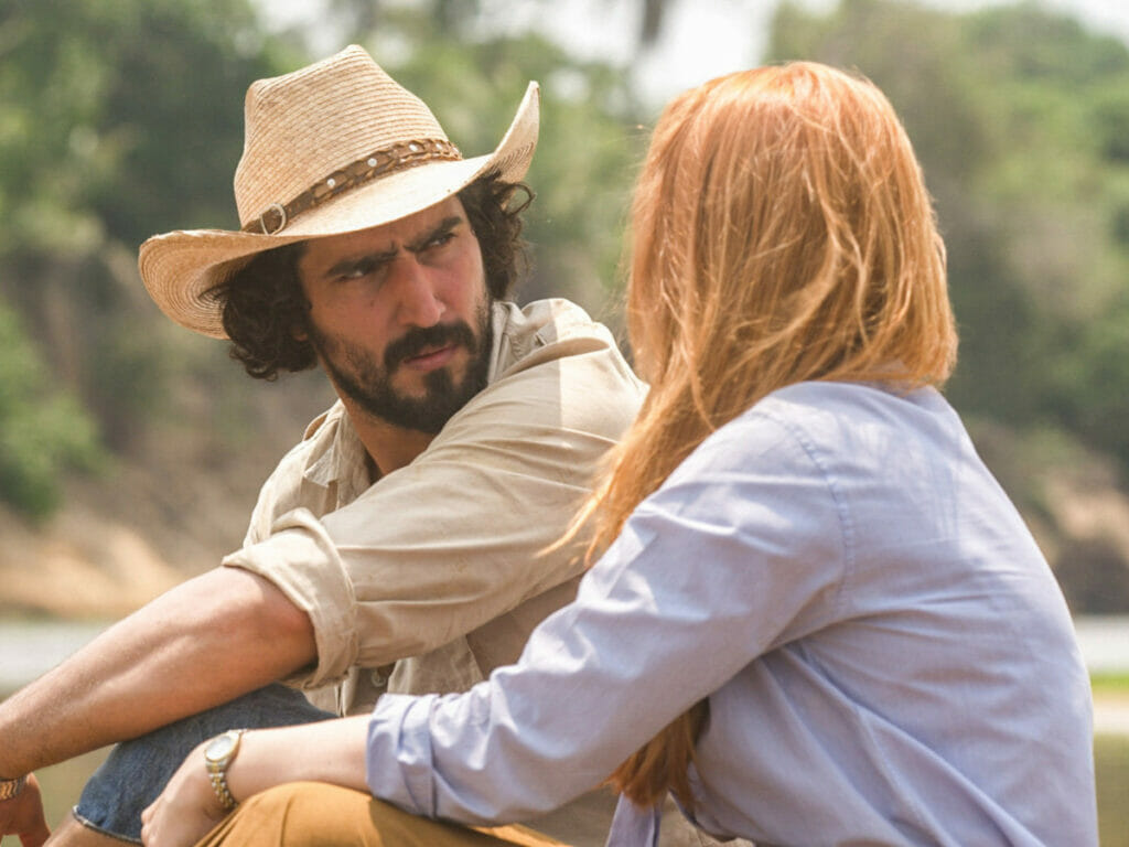 José Leôncio (Renato Góes) e Irma (Malu Rodrigues) em Pantanal
