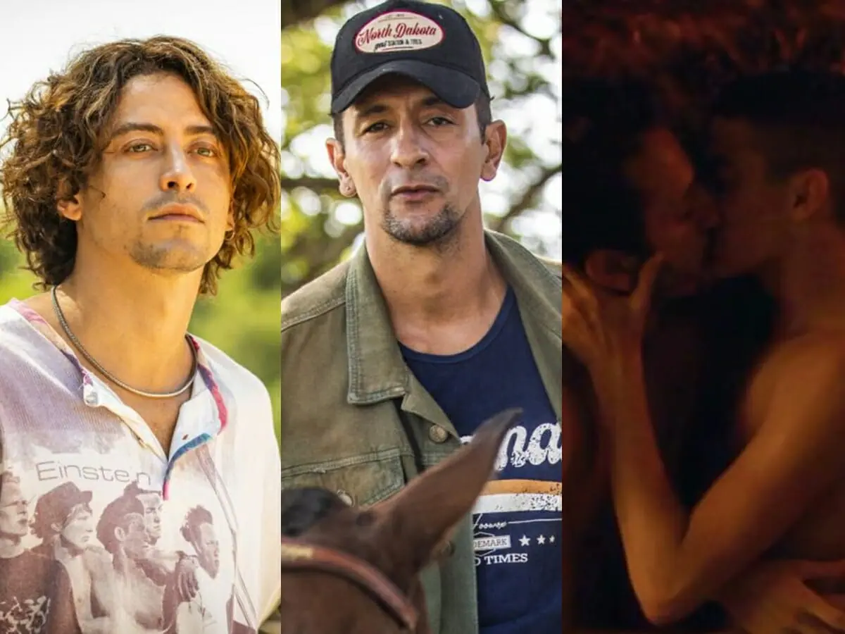 Jove (Jesuíta Barborsa) e José Lucas de Nada (Irandhir Santos) de Pantanal e cena do filme Tatuagem