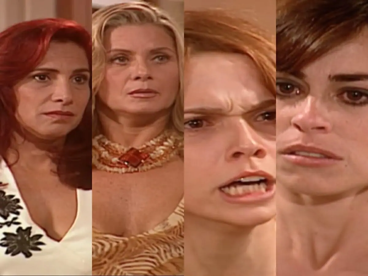 Laurinda (Totia Meireles), Yvete (Vera Fischer), Mel (Débora Falabella) e Maysa (Daniela Escobar) de O Clone