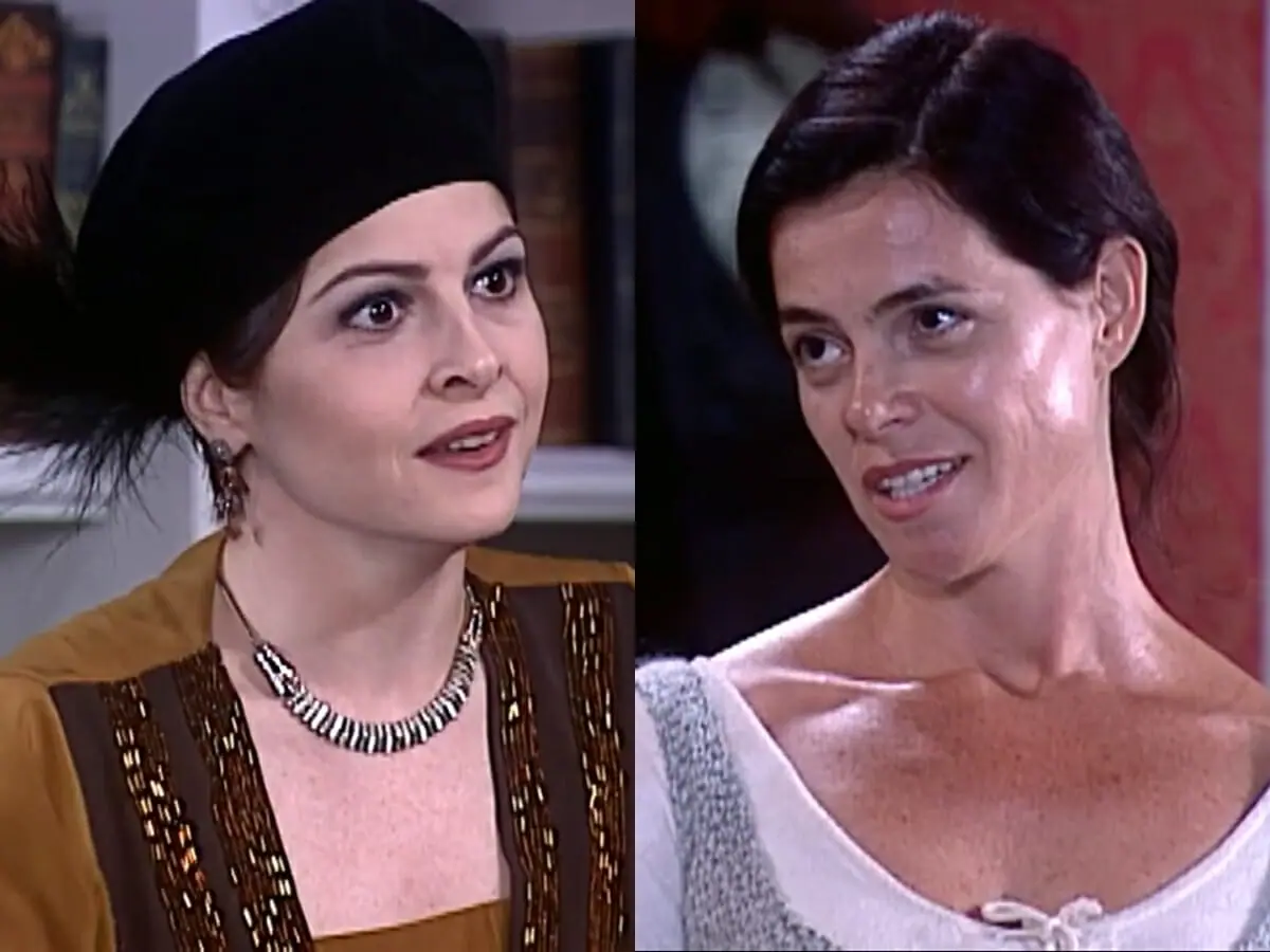 Marcela (Drica Moraes) e Berenice (Bernadeth Lyzio) de O Cravo e a Rosa