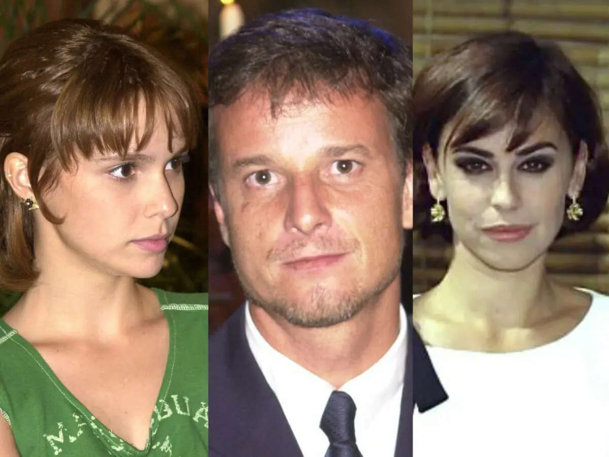 Mel (Débora Falabella), Xande (Marcello Novaes) e Maysa (Daniela Escobar) em O Clone