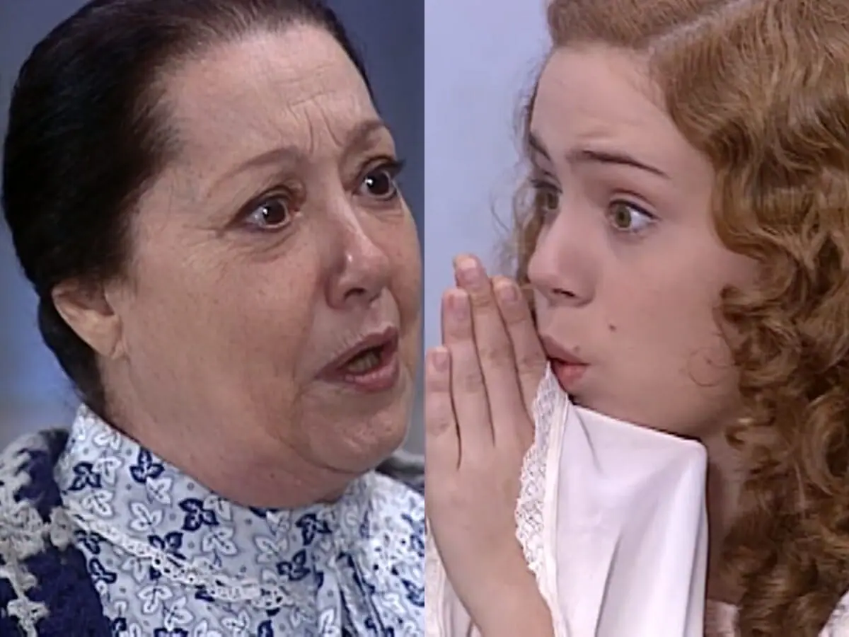 Mimosa (Suely Franco) e Bianca (Leandra Leal) de O Cravo e a Rosa
