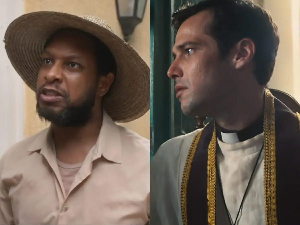 Onofre (Guilherme Silva) e Tenório (Jayme Matarazzo) de Além da Ilusão