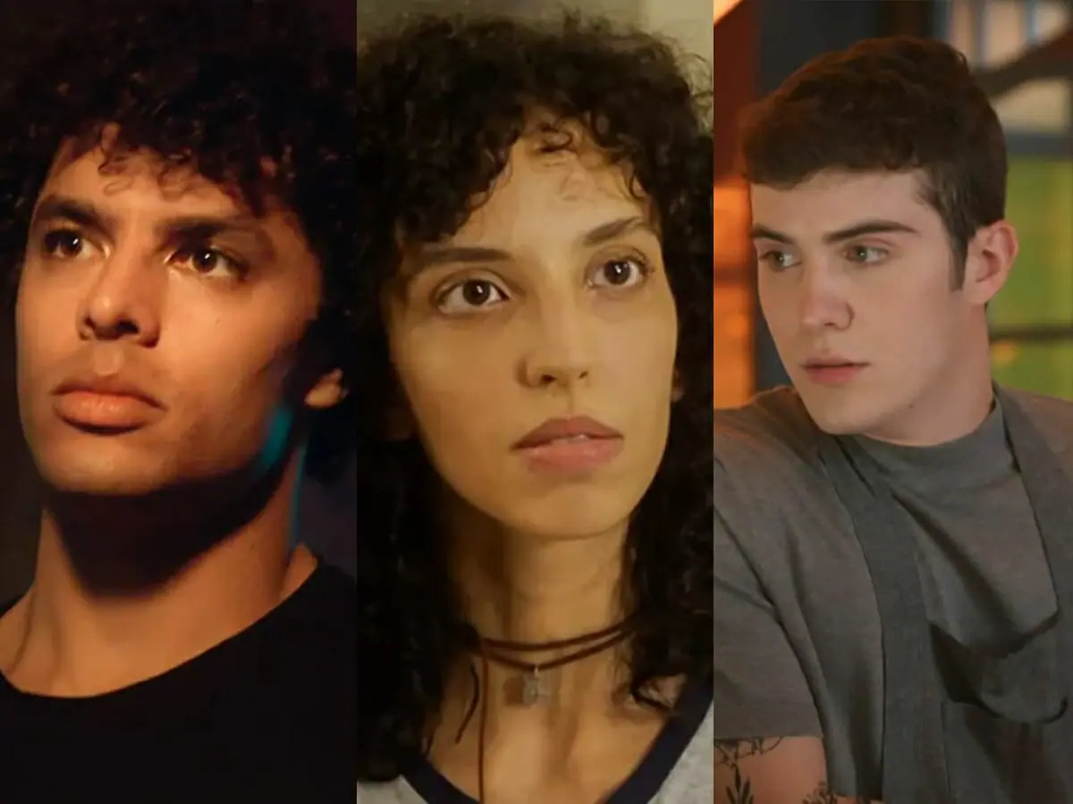 Tigrão (Matheus Abreu), Tina (Agnes Brichta) e Gabriel (Caio Manhente) de Quanto Mais Vida, Melhor!