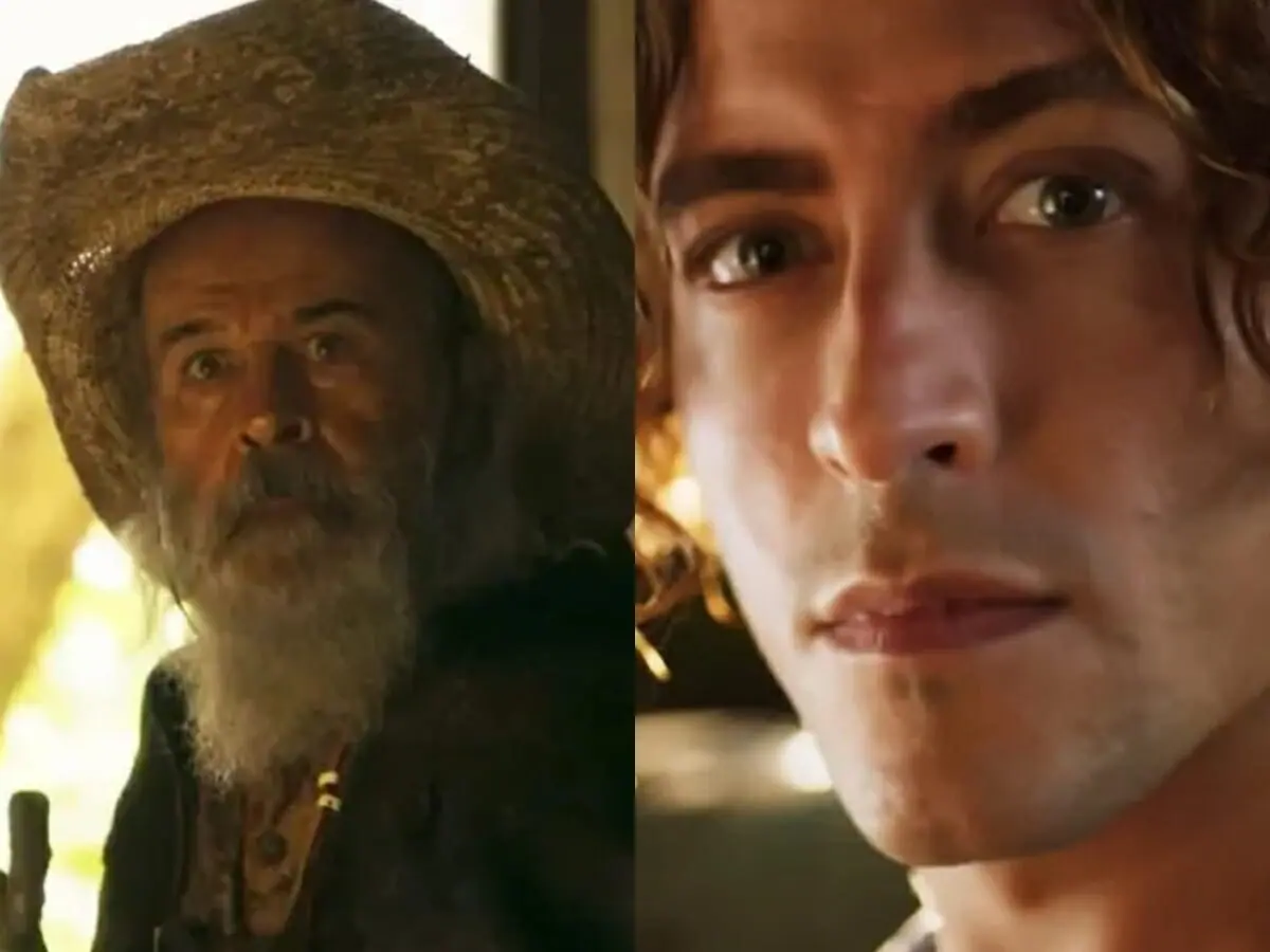 Velho do Rio (Osmar Prado) e Jove (Jesuíta Barbosa) de Pantanal