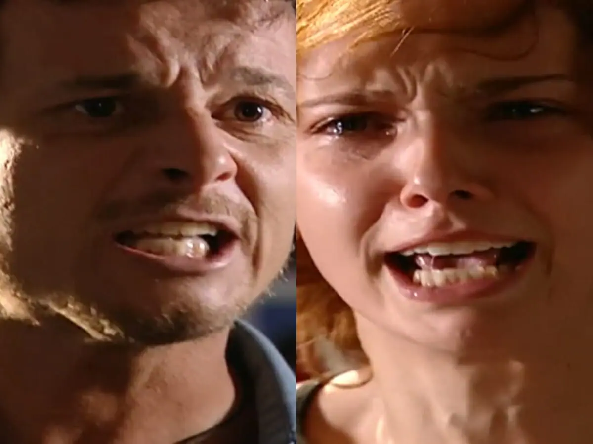 Xande (Marcello Novaes) e Mel (Débora Falabella) de O Clone