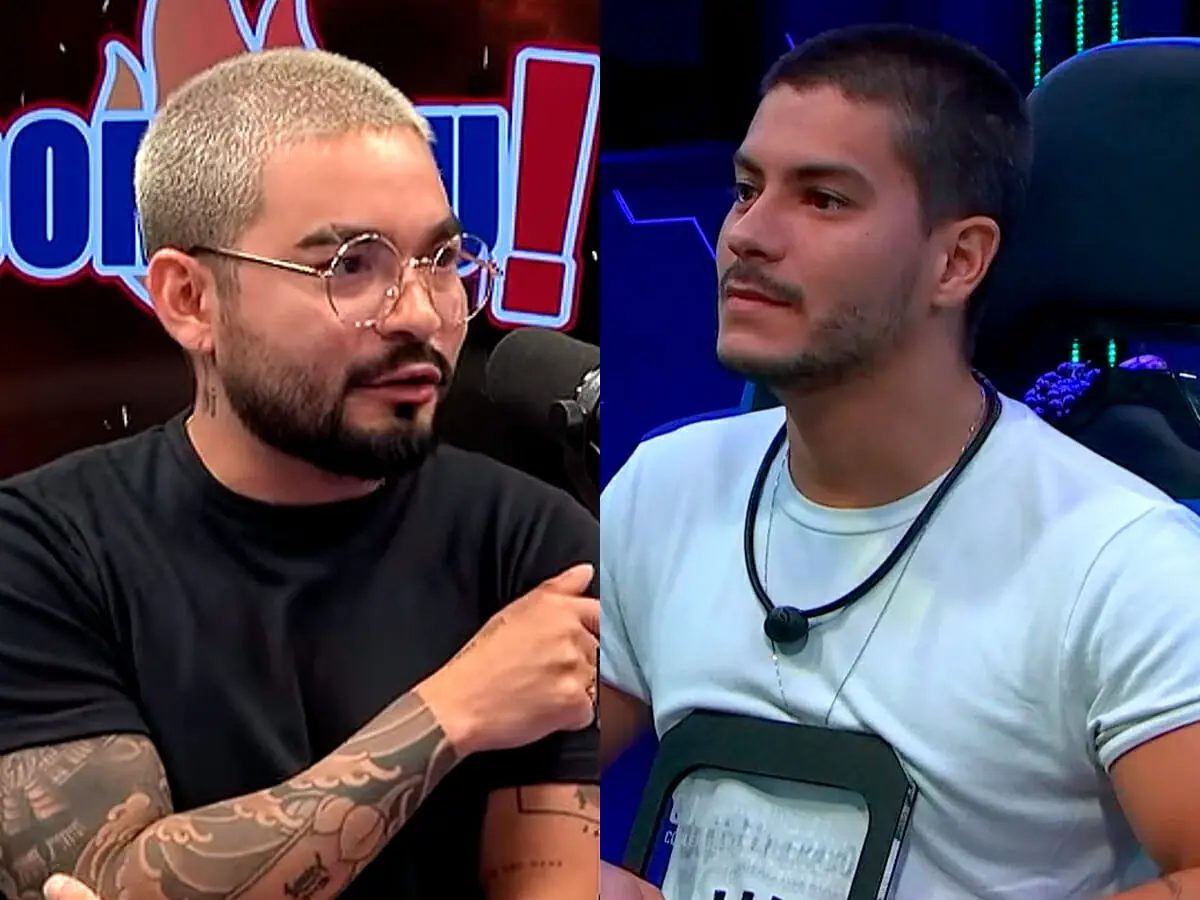 Yudi Tamashiro na Metropolitana FM e Arthur Aguiar no BBB 22