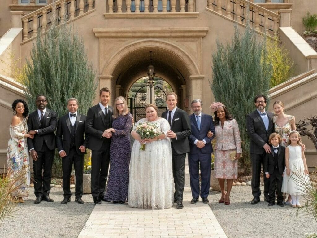 Foto da família Pearson no casamento de Kate
