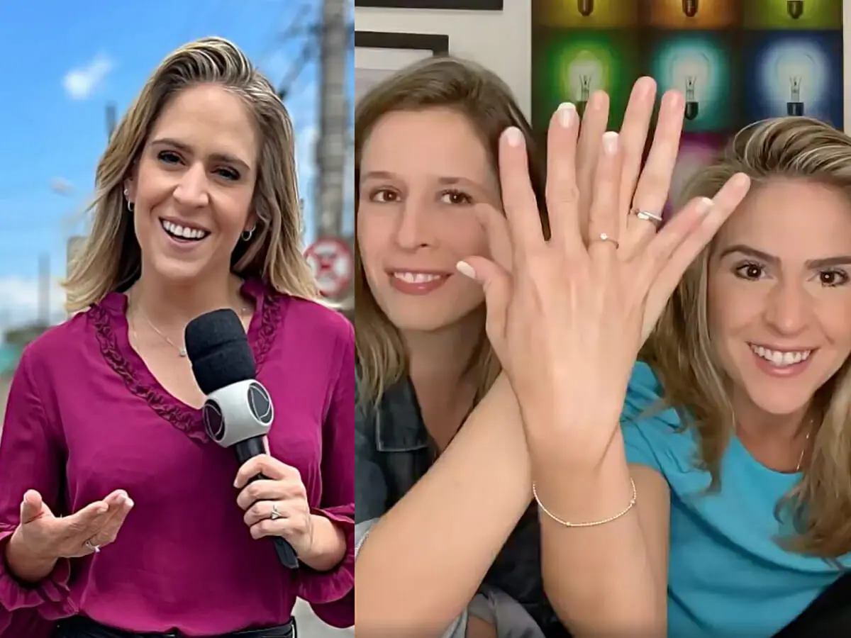 A jornalista Lorena Coutinho e a mulher, Natália Daumas