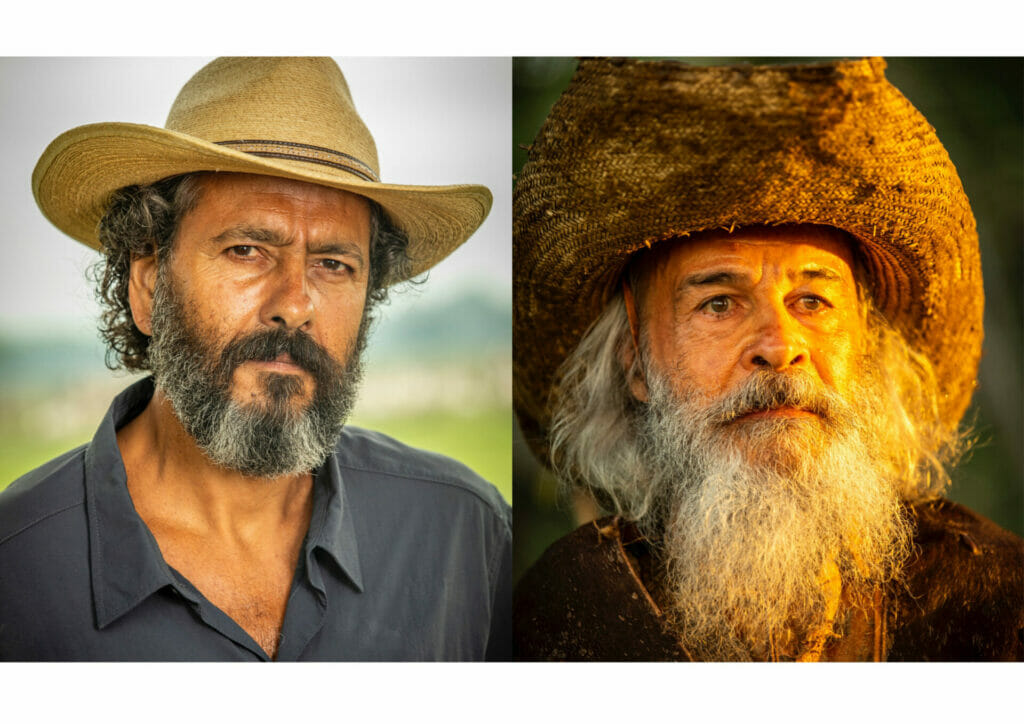Velho do Rio (Osmar Prado) e José Leôncio (Marcos Palmeira) em Pantanal