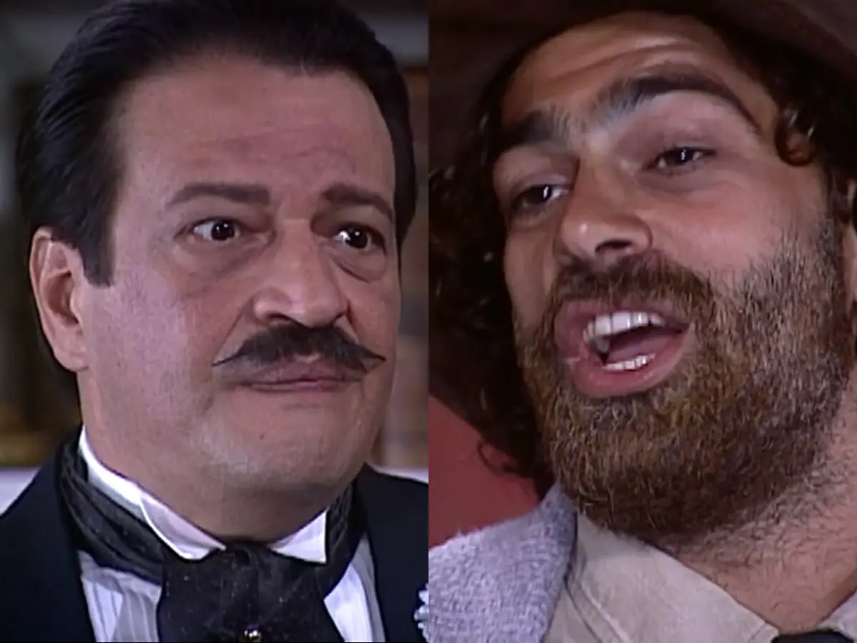 Batista (Luis Melo) e Petruchio (Eduardo Moscovis) de O Cravo e a Rosa