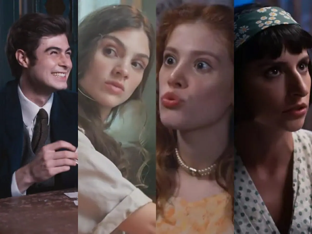 Davi (Rafael Vitti), Olívia (Débora Ozório), Arminda (Caroline Dallarosa) e Iolanda (Duda Brack) de Além da Ilusão
