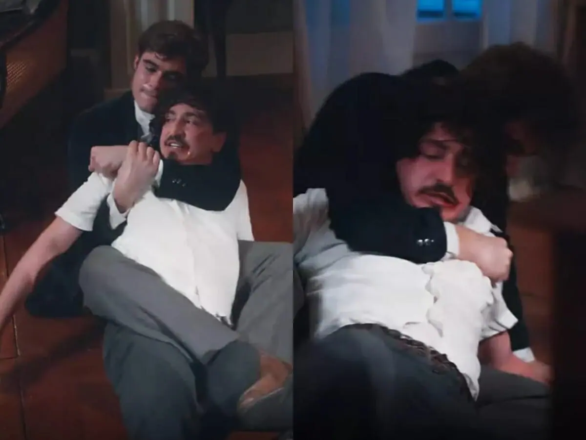Davi (Rafael Vitti) e Nelsinho (Johnny Massaro) de Além da Ilusão