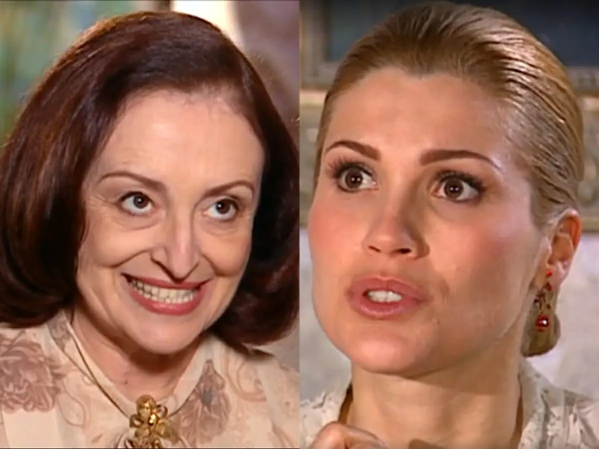 Débora (Ana Lucia Torre) e Cristina (Flávia Alessandra) de Alma Gêmea