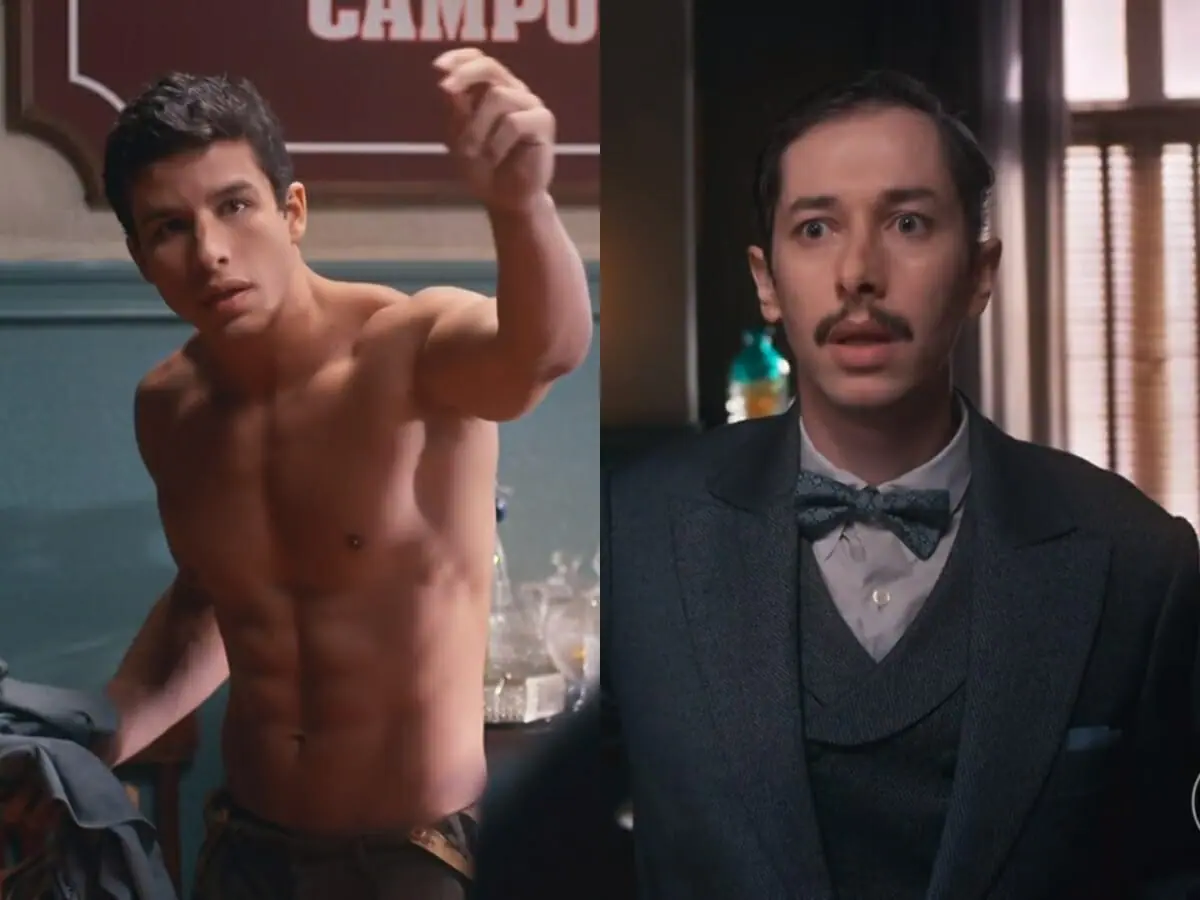 Inácio (Ricky Tavares) e Leopoldo (Michel Blois) de Além da Ilusão