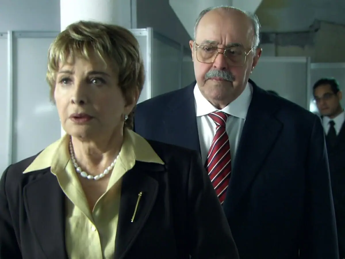 Irene (Glória Menezes) e Gonçalo (Mauro Mendonça) de A Favorita