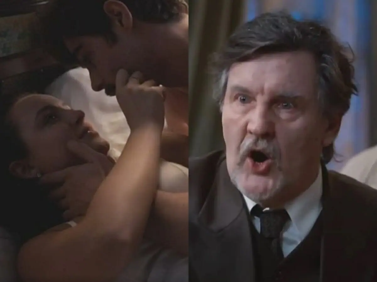 Isadora (Larissa Manoela), Davi (Rafael Vitti) e Matias (Antonio Calloni) de Além da Ilusão
