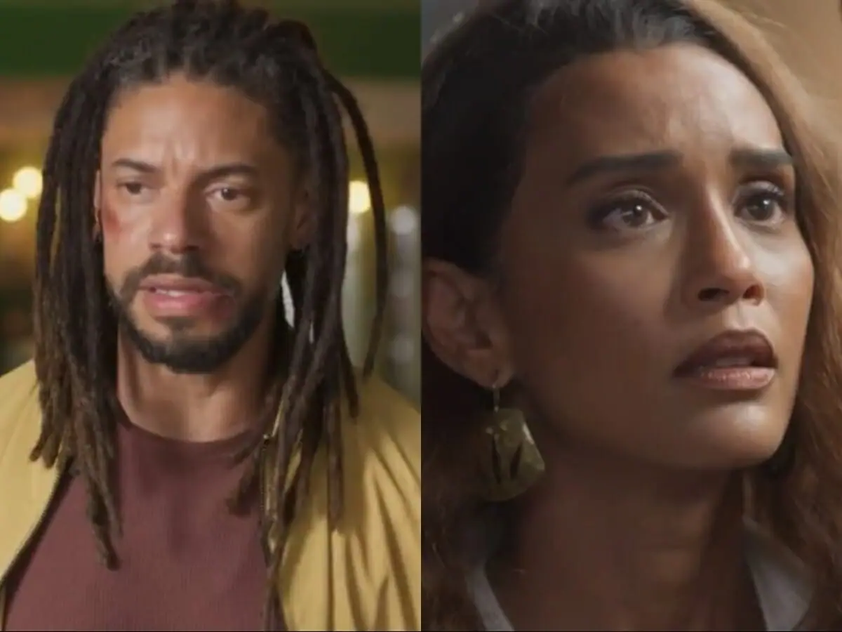 Ítalo (Paulo Lessa) e Clarice (Taís Araujo) de Cara e Coragem