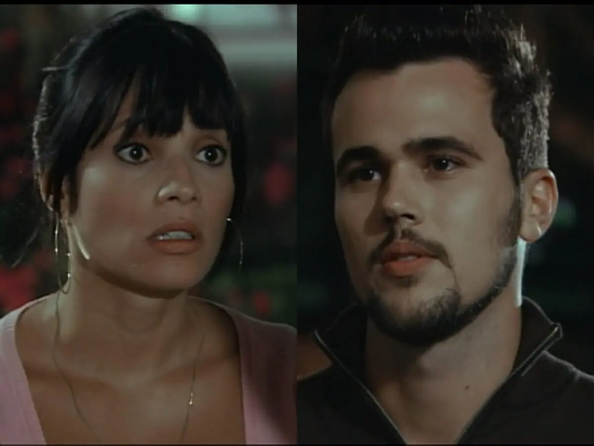 Ivonete (Amandha Lee) e Tomás (Bruno Ferrrari) de Chamas da Vida