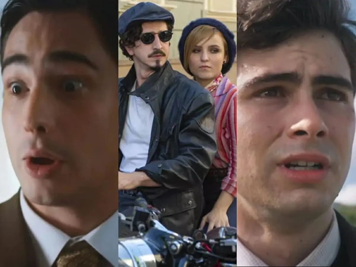 Joaquim (Danilo Mesquita), Nelsinho (Johnny Massaro), Isadora (Larissa Manoela) e Davi (Rafael Vitti) de Além da Ilusão