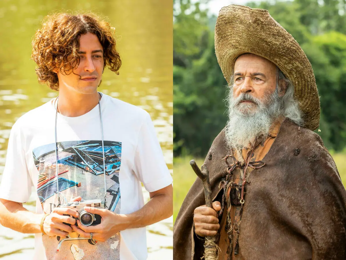 Jove (Jesuíta Barbosa) e Velho do Rio (Osmar Prado) em Pantanal