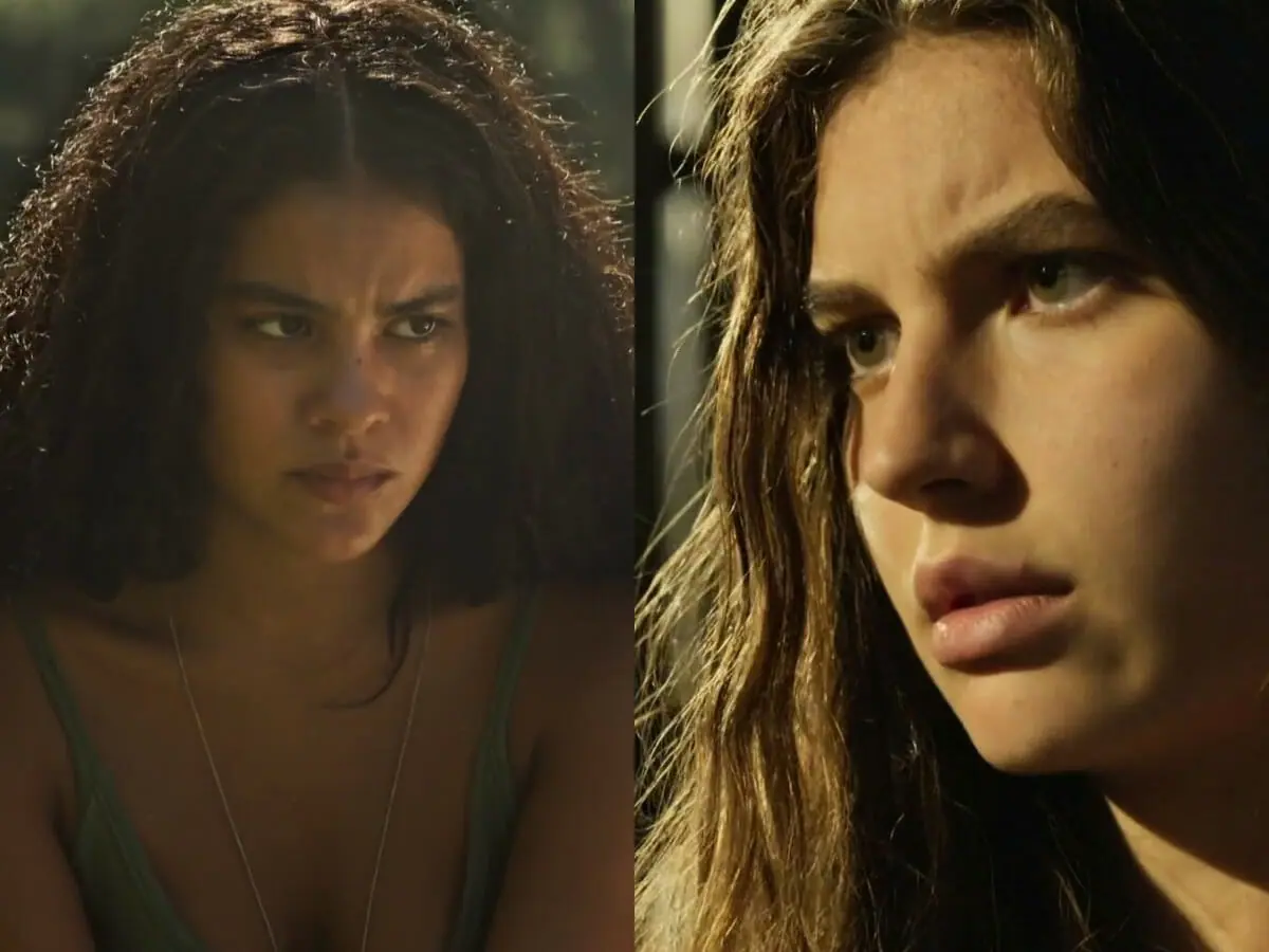 Muda (Bella Campos) e Juma (Alanis Guillen) em Pantanal