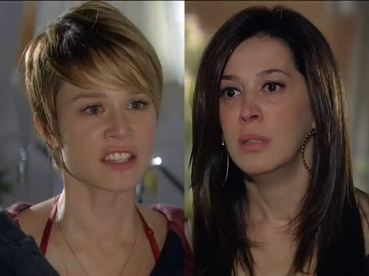 Lara (Mariana Ximenes) e Donatela (Claudia Raia) de A Favorita