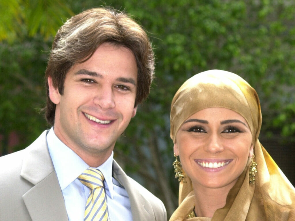 Lucas (Murilo Benício) e Jade (Giovanna Antonelli) em O Clone