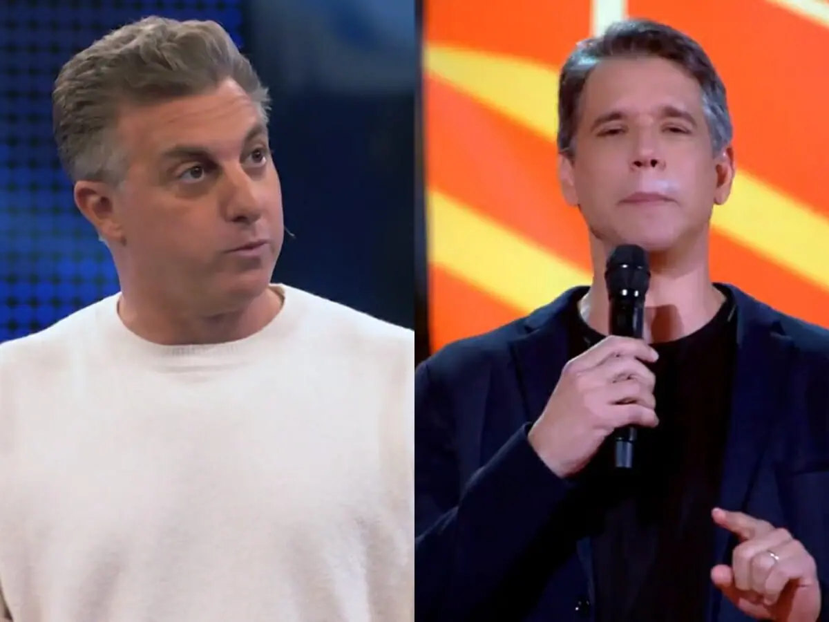 Luciano Huck no Domingão com Huck e Márcio Garcia no The Voice Kids