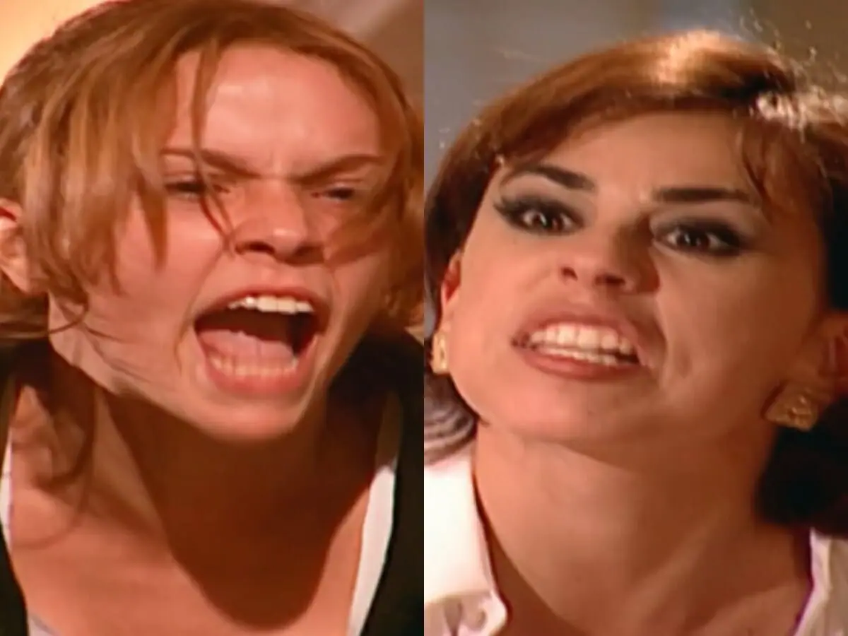 Mel (Débora Falabella) e Maysa (Daniela Escobar) de O Clone
