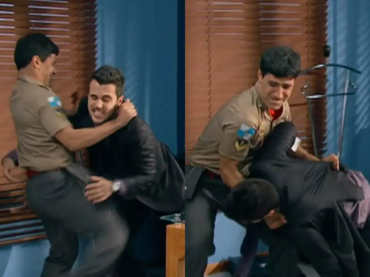 Pedro (Leonardo Brício) e Tomás (Bruno Ferrari) de Chamas da Vida