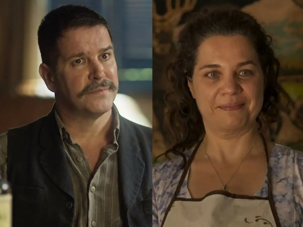 Tenório (Murilo Benício) e Maria Bruaca (Isabel Teixeira) em Pantanal