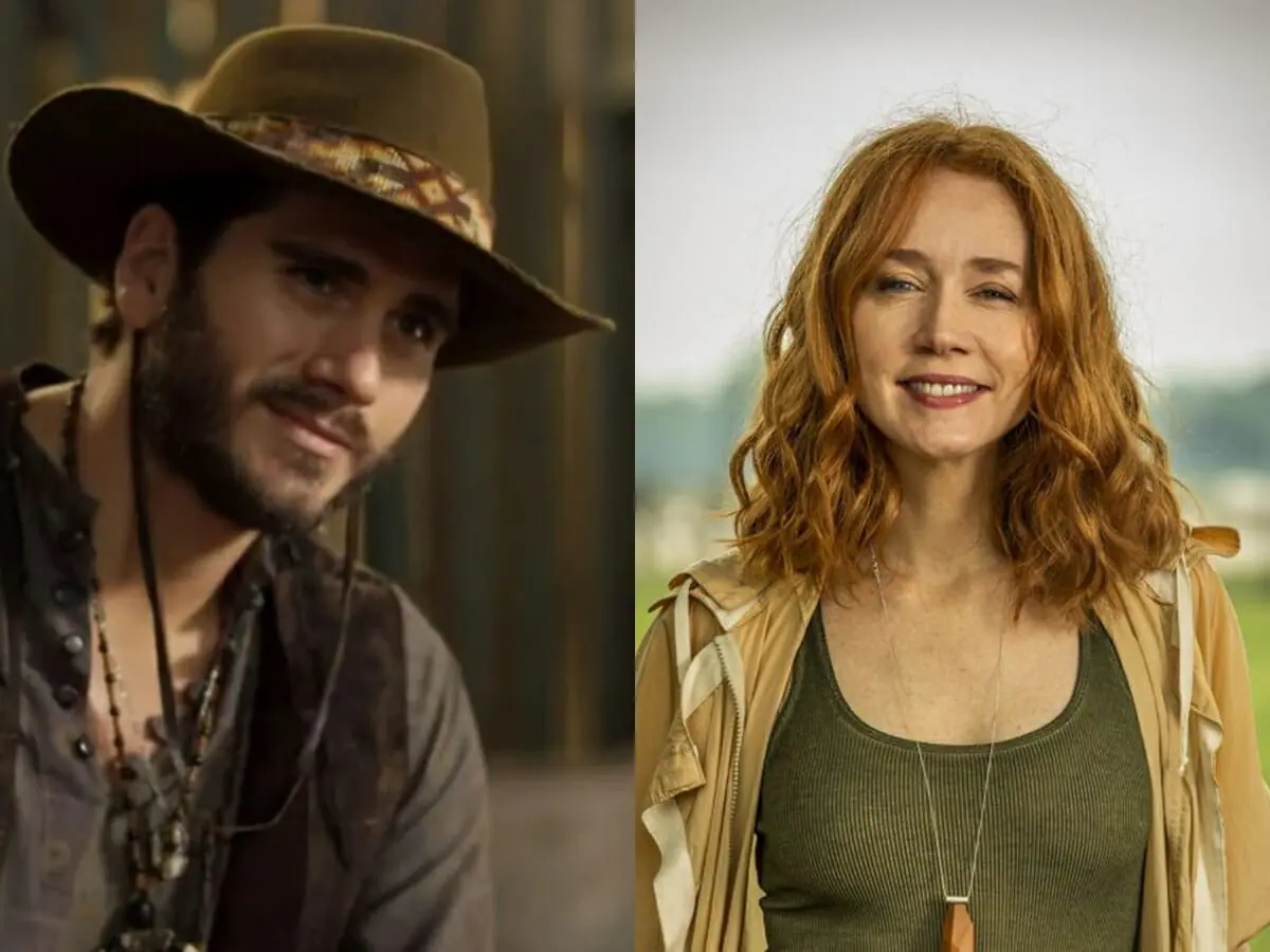 Trindade (Gabriel Sater) e Irma (Camila Morgado) de Pantanal