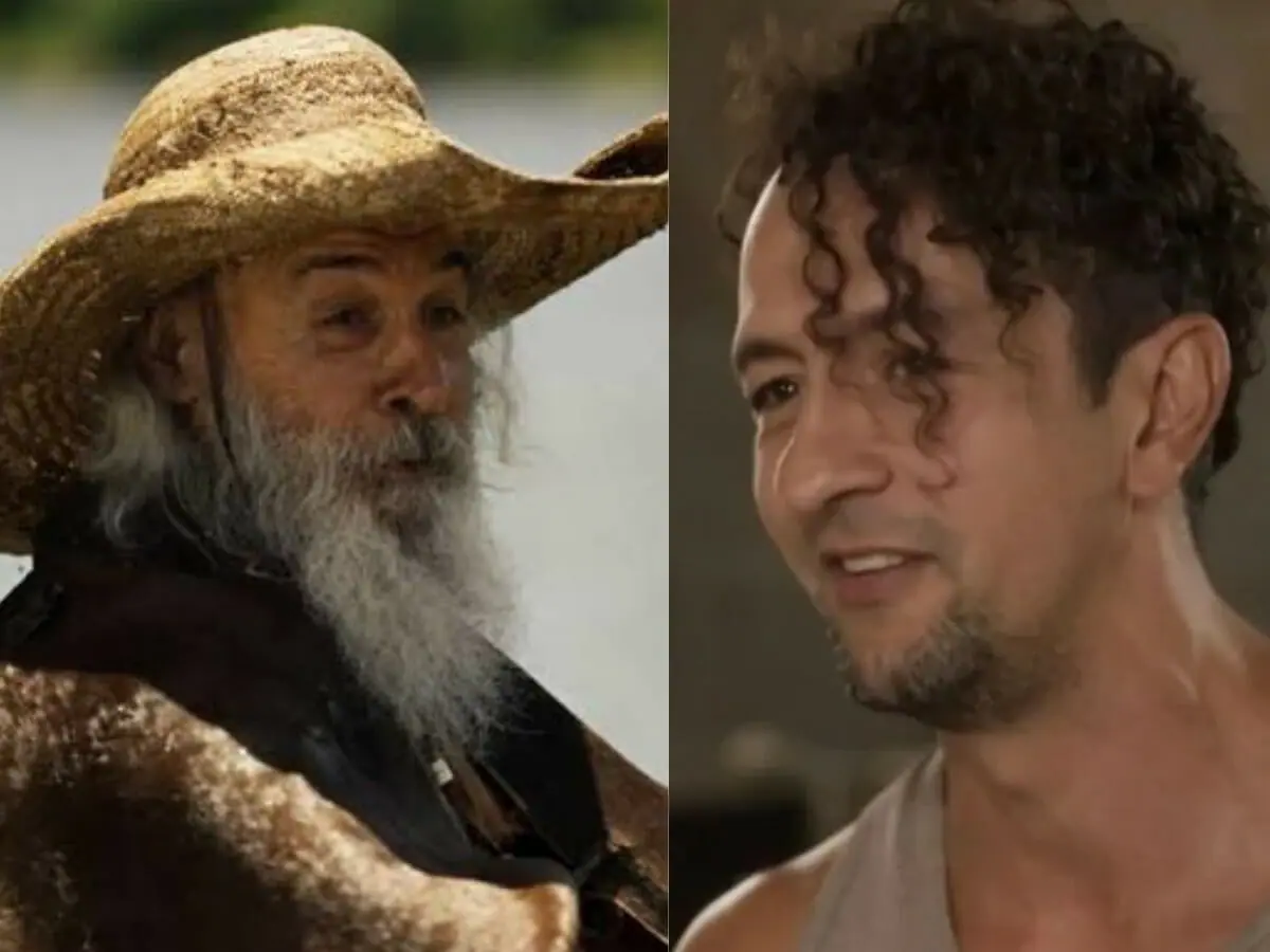 Velho do Rio (Osmar Prado) e José Lucas (Irandhir Santos) em Pantanal