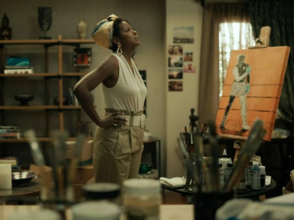 Tia Viv (Cassandra) dentro do próprio ateliê em Bel-Air