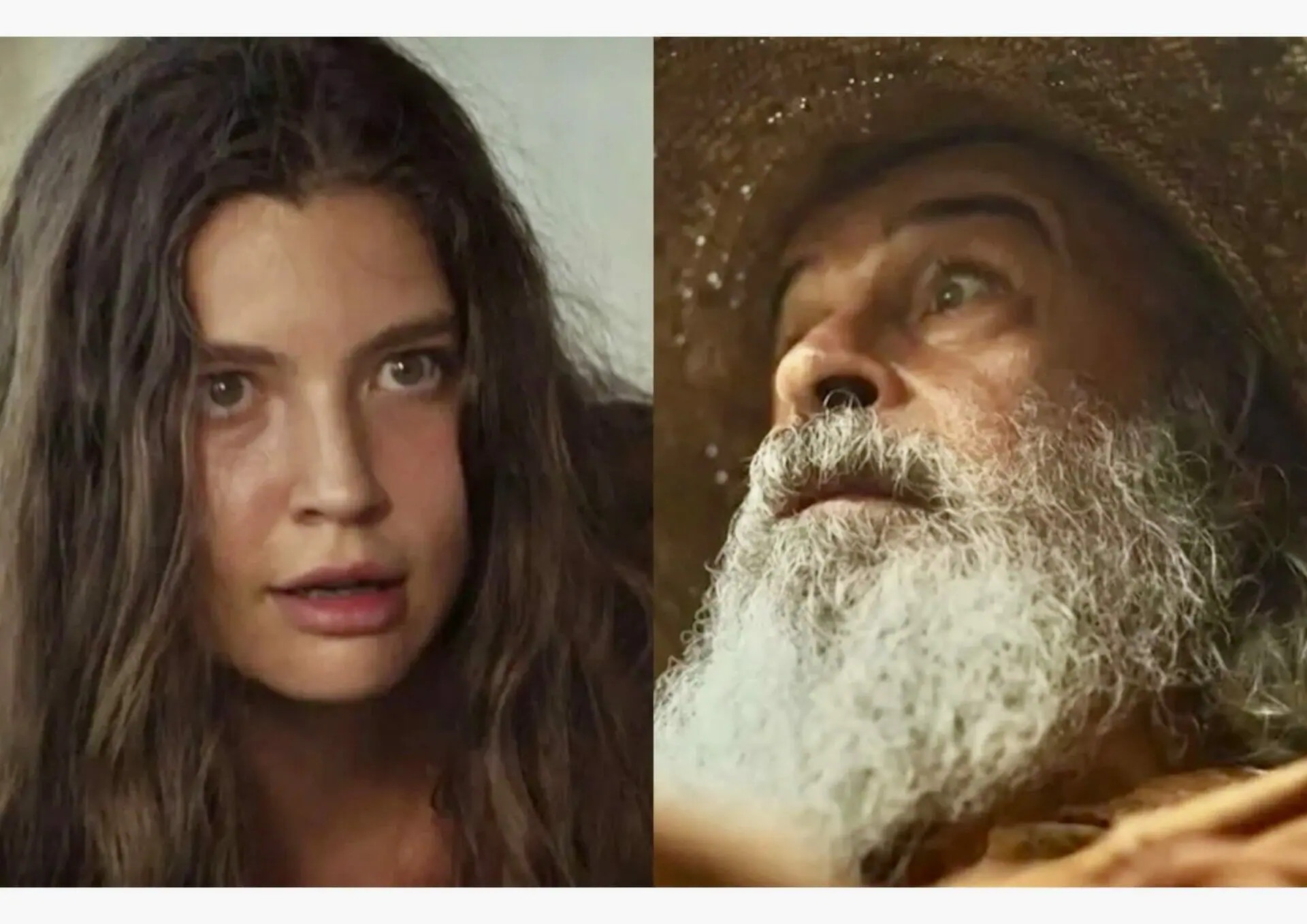 Juma (Alanis Guillen) e Velho do Rio (Osmar Prado) em Pantanal