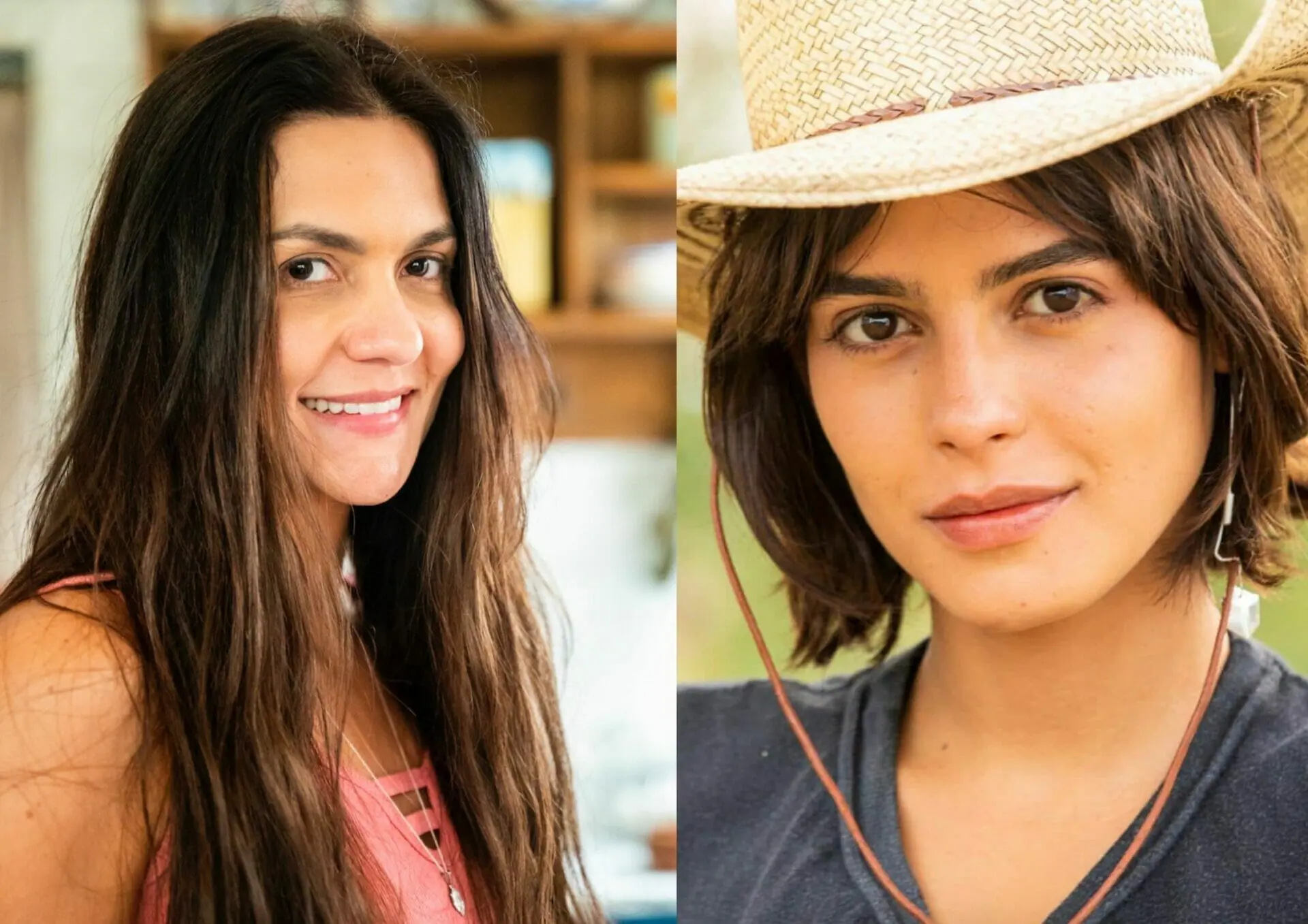 Zefa (Paula Barbosa) e Guta (Julia Dalavia) em Pantanal