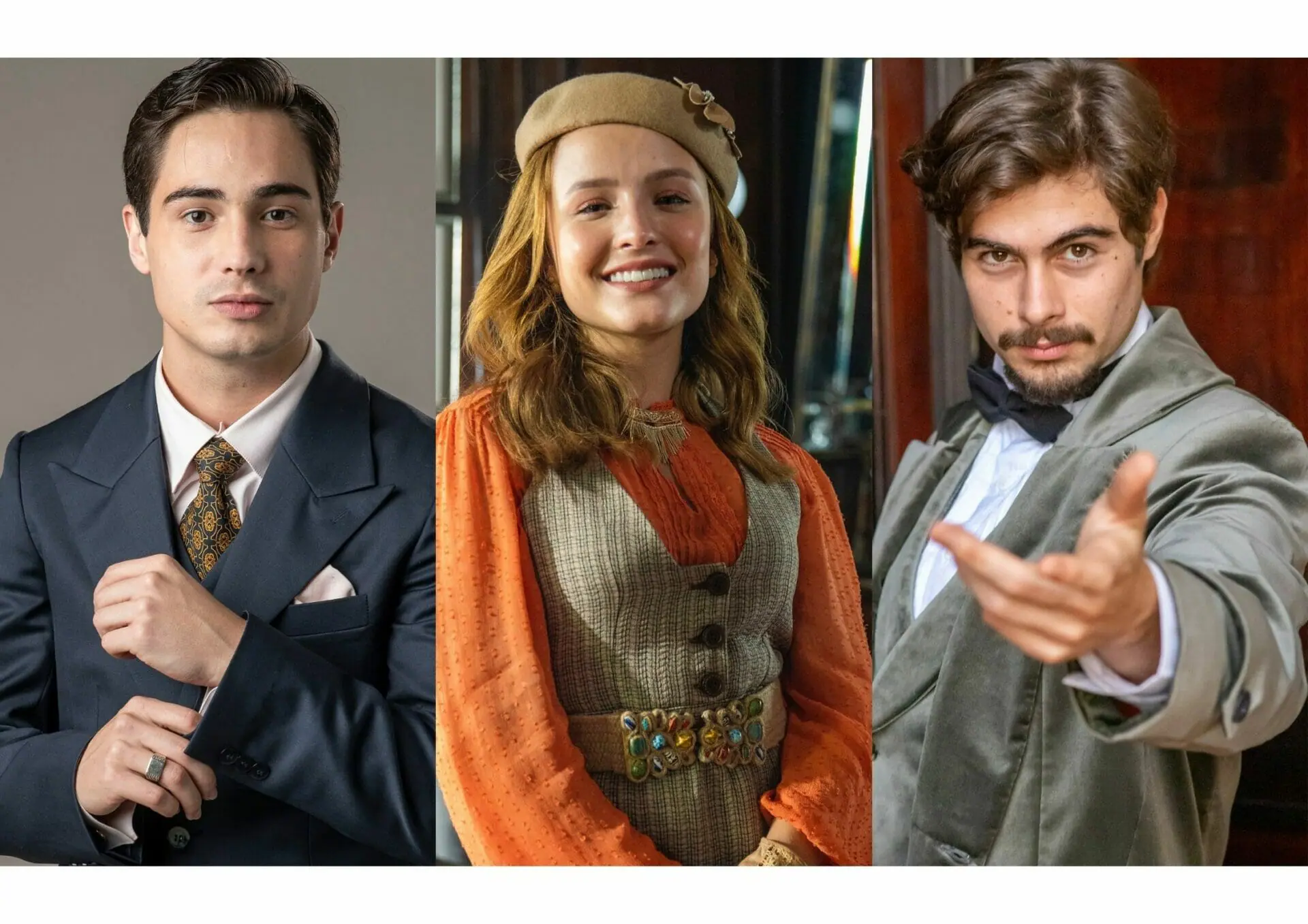 Joaquim (Danilo Mesquita), Isadora (Larissa Manoela) e Davi (Rafa Vitti) de Além da Ilusão (Divulgação)