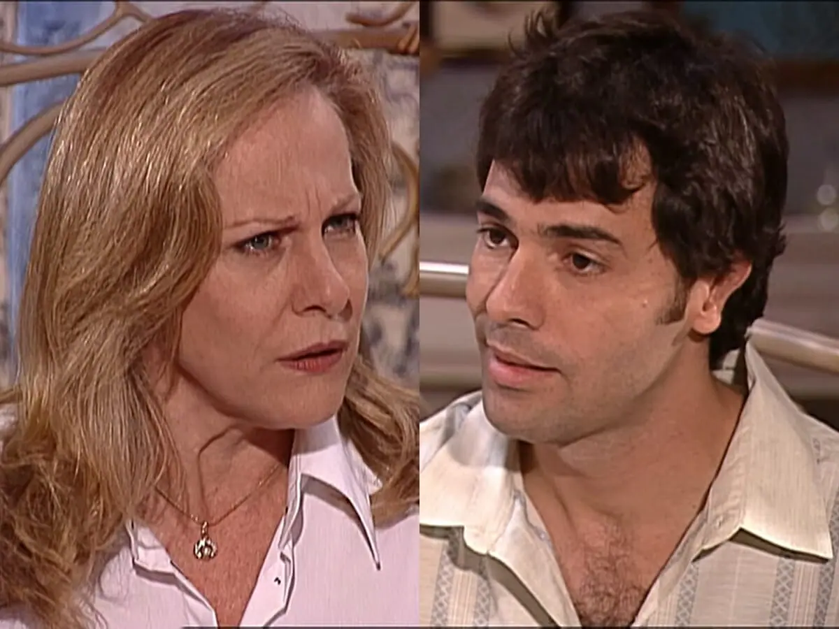 Branca (Lucinha Lins) e José Armando (Cláudio Lins) de Esmeralda