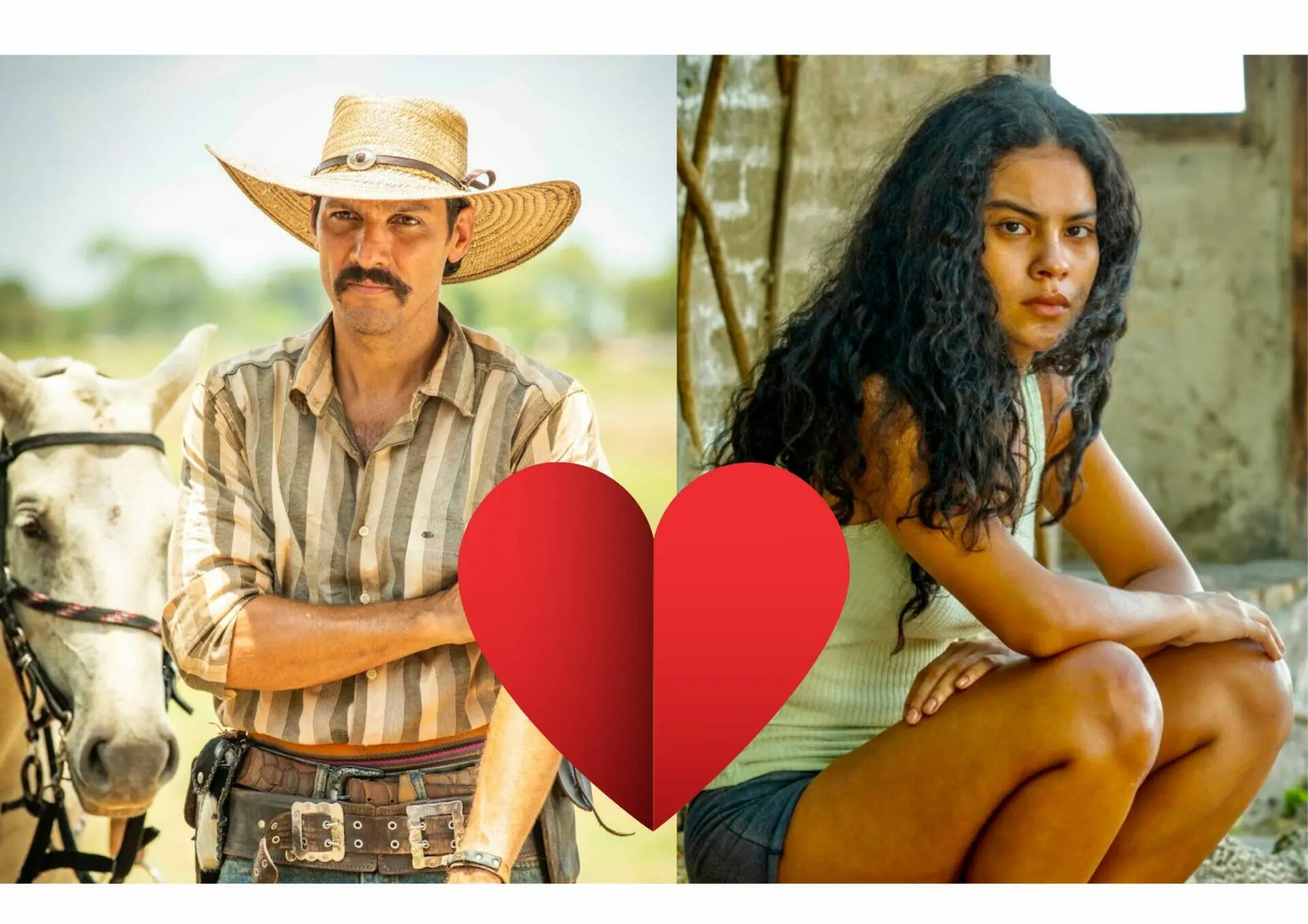 Tibério (Guito) e Muda (Bella Campos) em Pantanal