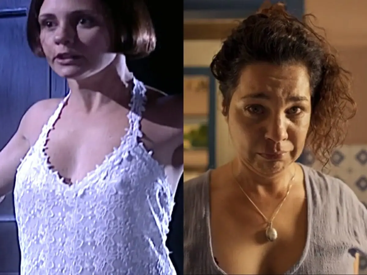 Catarina (Adriana Esteves) de O Cravo e a Rosa e Maria Bruaca (Isabel Teixeira) de Pantanal