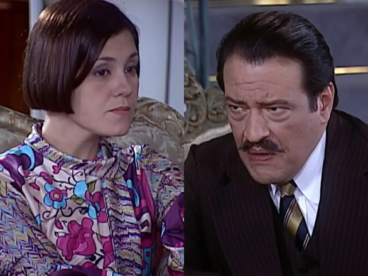 Catarina (Adriana Esteves) e Batista (Luis Melo) de O Cravo e a Rosa
