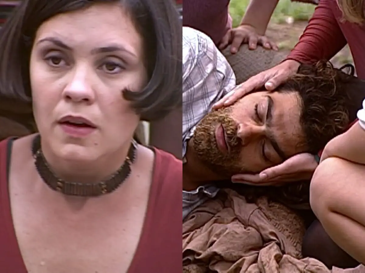 Catarina (Adriana Esteves) e Petruchio (Eduardo Moscovis) de O Cravo e a Rosa